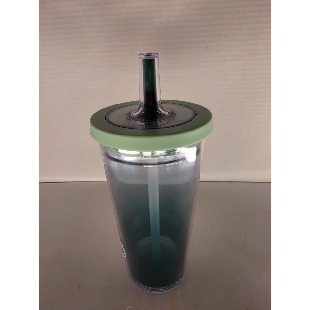 Starbucks 2025 Green Ombre Cold Cup Tumbler 16 oz 473 mL Lid Straw Carry Loop - Picture 5 of 9